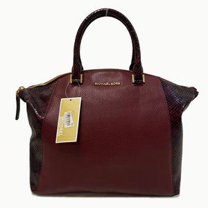 Michael by Michael kors Riley Merlot Satchel Bag